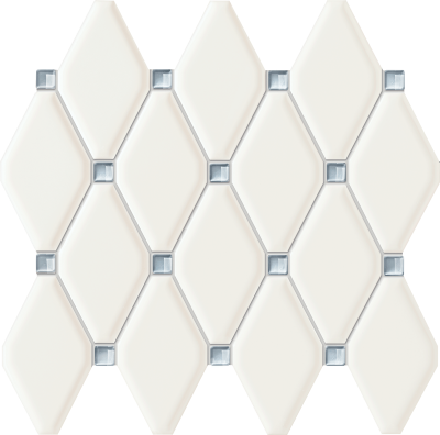 Tubadzin Abisso white mozaik dekorcsempe 27x29,8 cm