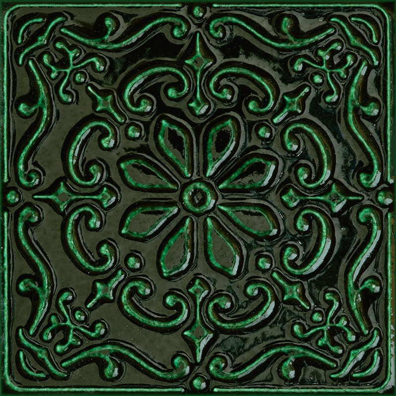 Tubadzin Tinta green dekorcsempe 14,8x14,8 cm