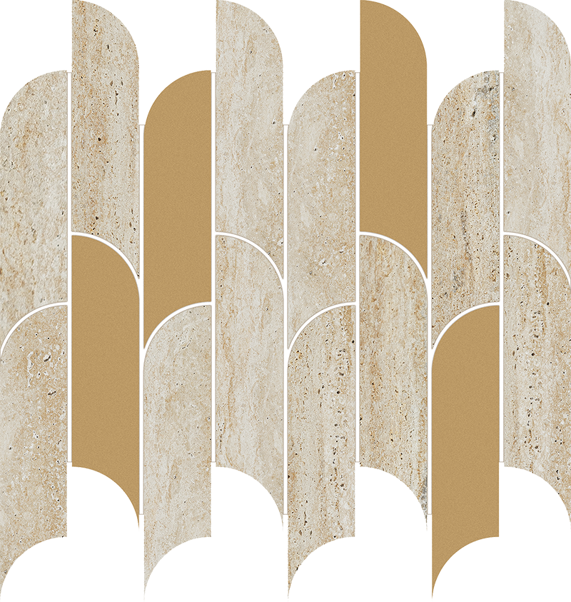 Tubadzin Tissue beige mozaik dekorcsempe 27,2x29,8 cm