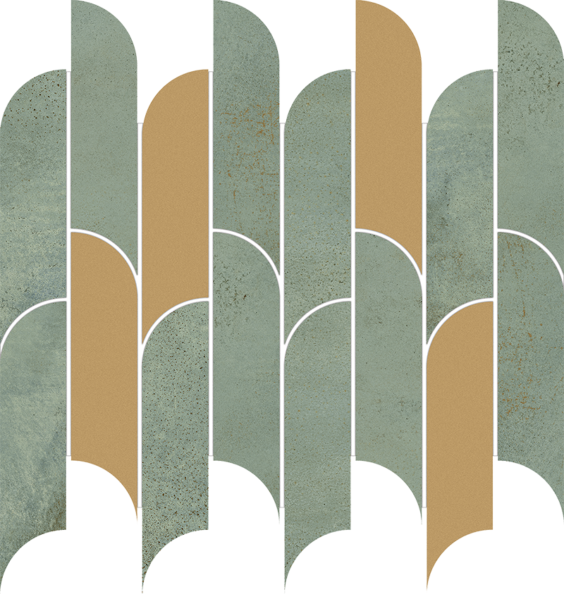 Tubadzin Tissue green mozaik dekorcsempe 27,2x29,8 cm